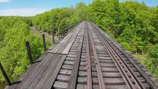 [45] Abandoned Train Bridge! 180 feet in the sky!