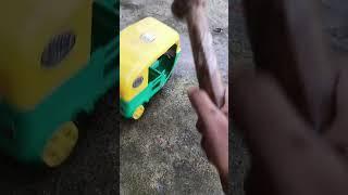 Satisfying with Unboxing & Review Miniature Cleaning auto rickshaw Toys Video | ASMR Videos no music