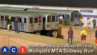 Munipals MTA 168th Street Washington Heights Subway Run R46 R62 R179 R160 + M train to 168th street!