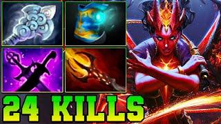 24 Kills QOP Dota 2 Mid Lane Beast - Best Queen Of Pain Dota 2 Pro Gameplay Guide Build 7.38