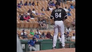 Dylan Cease Pitching Mechanics (First Base View)