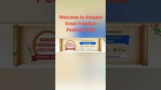 Amazon Great Freedom Festival 2023 | Get Amazon Prime Membership | Amazon Sale 2023 #shorts