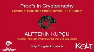 Proofs in Cryptography  Lecture 7 Reduction Proof Example   PRF Family