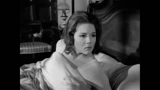 Diana Rigg wearing a sexy sheer nightdress in The Avengers