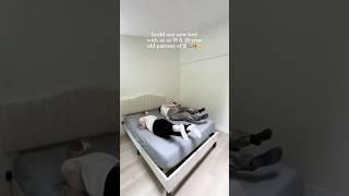 Hopefully we won’t break this one #mom #momlife #sahm #dad #building #bed #comedy #shorts #ytshort