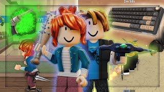 PLAYING MM2 as PRO BACONS in MM2 + KEYBOARD ASMR *clicking* (Murder Mystery 2 Gameplay Video)