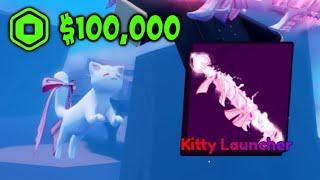 Spending $100,000 Robux on the NEW KITTY PET in Blade Ball! (Roblox)