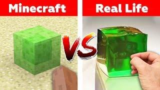 MINECRAFT SLIME BLOCK IN REAL LIFE! Minecraft vs Real Life animation challenge