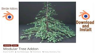 Download And Instalt M-Tree in blender / Modular Tree Add-on Download And instalt in blender