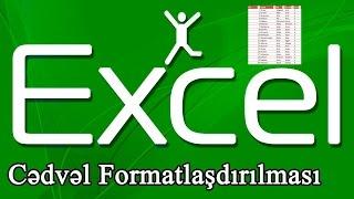 Excel Azərbaycanca excel dərsləri Exceldə cədvəllərinn qurulması cədvəl şablonları hissə 1