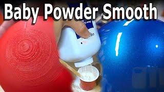 Hide 3D print layer lines with Baby Powder and UV resin