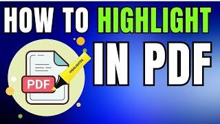 How to HIGHLIGHT in PDF Files in SECONDS!