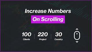 [Arabic] HTML, CSS, JavaScript Tutorials - Increase Numbers On Scrolling