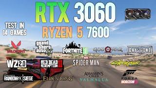 RTX 3060 + Ryzen 5 7600 : Test in 14 Games - Ryzen5 7600 Non X Gaming Test