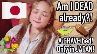 GRAVE BED! ONLY in JAPAN! Experience feeling dead in a grave!