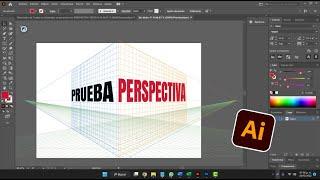 Como Distorsionar de Textos en Adobe Illustrator como poner en PERSPECTIVA TEXTO