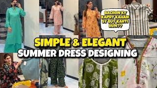 HOW I DESIGN MY SUMMER DRESSES  | SIMPLE & ELEGANT DAILY WEAR + Kids Clothing Haul 