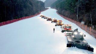 The Amazing Process of Building a Ski Resort! Korean Ski Resort