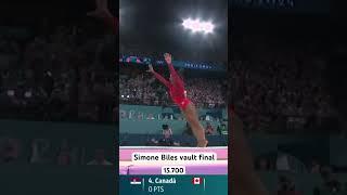 She is the goat #gymnast #olympics #vault #simonebiles #goat #olympicgymnastics #parisolympics
