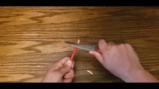 Sharpening a Carpenters Pencil Using a Mikihisa Double Bevel Moroha Folder