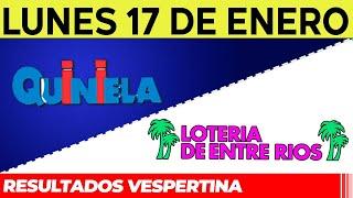 Resultados Quinielas Vespertinas de Córdoba y Entre Rios Lunes 17 de Enero