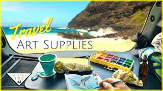 Travel Art Studio Supplies + Setup