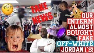 OUR INTERN ALMOST BOUGHT FAKE OFF-WHITE JORDAN 1'S - TopShelf TV EP.44 (Life of A Sneaker Reseller)