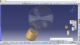 Bulb CAD Model | CATIA V5 Tutorial |  Surface Design | #cadguruji