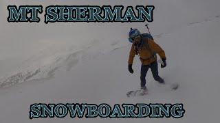 SNOWBOARDING FROM MT SHERMAN 4.5 MILES DOWNHILL