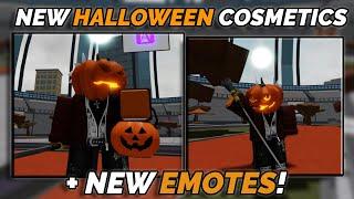 ALL HALLOWEEN COSMETICS + EMOTES SHOWCASE | Heroes Battlegrounds