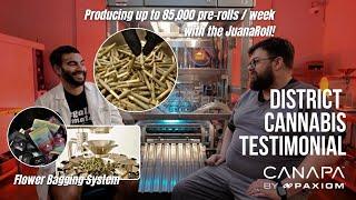 District Cannabis Testimonial on Automated Flower Bagging & Pre Roll Machines