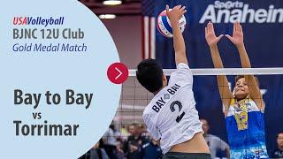 USA Volleyball 12U Boys Junior National Championship | Gold Medal Match | Bay to Bay vs. Torrimar