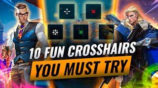 10 AWESOME Crosshairs YOU HAVE TO TRY! - Valorant Crosshair Guide