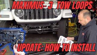 How To Install Maximus-3 Tow Loops On 2024 Jeep Wrangler 4xe Flat Towing Behind RV