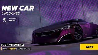 Unlocked Peugeot Onyx in Asphalt Legends Unite