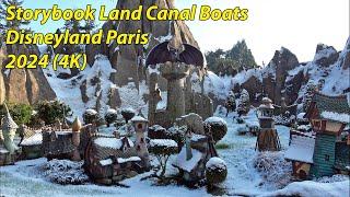 Storybook Land Canal Boats Full Ride in SNOW at Disneyland Paris 2024 - Le Pays des Contes de Fées