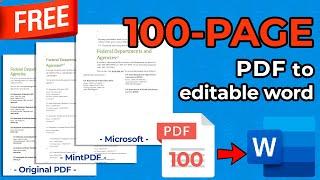 [FREE!] Convert a 100-page PDF to Editable Word without Losing Formatting