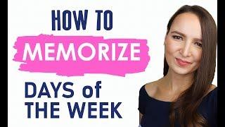 77. How to memorize days of the week in Russian | Association Technique