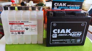 New AGM Battery Activation and Setup -  Filling acid electrolyte agm glass mat for atv or motorcycle