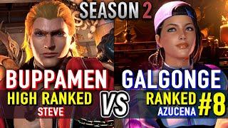 T8  BUPPAMEN (Steve) vs GALGONGE (#8 Ranked Azucena)  Tekken 8 High Level Gameplay