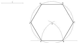 How to draw a regular hexagon knowing the length of one side