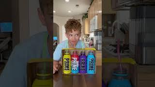 8 Year Old does THE PRIME CHALLENGE! GUESS THE PRIME FLAVOR! #shorts