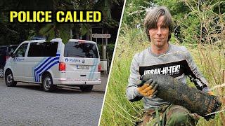 HUMONGOUS LIVE BOMB FOUND - Magnet Fishing Adventure In Belgium (POLICE CALLED)