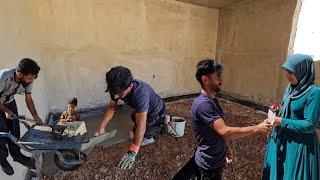 Delightful Day with Saleh and Sadri: The Saleh Family's Cementing Adventure!"