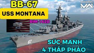 Modern Warships | USS MONTANA (BB-67) PHÒNG THỦ TÊN LỬA & TẤN CÔNG BẰNG PHÁO HẠM CỰC RÁT