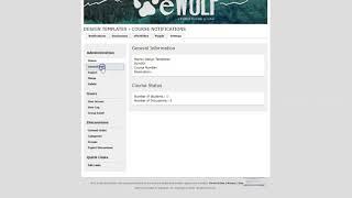 eWolf: Changing the Dates that a Course is Available