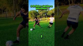 🟡 3 DRIBLES RÁPIDOS E EFICIENTES  #futebol #tutorial #dribles #cr7 #neymar