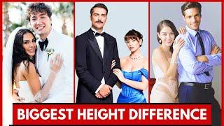 Famous Turkish Celebrity Couples With Biggest Height Difference 2025 | Famous Turkish Actors 2024