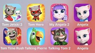 Tom Jetski 2, Tom Hero, My Angela 2, Angela, Tom Time Rush, Talking Pierre, Talking Tom 2, My Angela