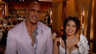 Dwayne Johnson & Auliʻi Cravalho Present Supporting Female Actor–Motion Picture|82nd Golden Globes